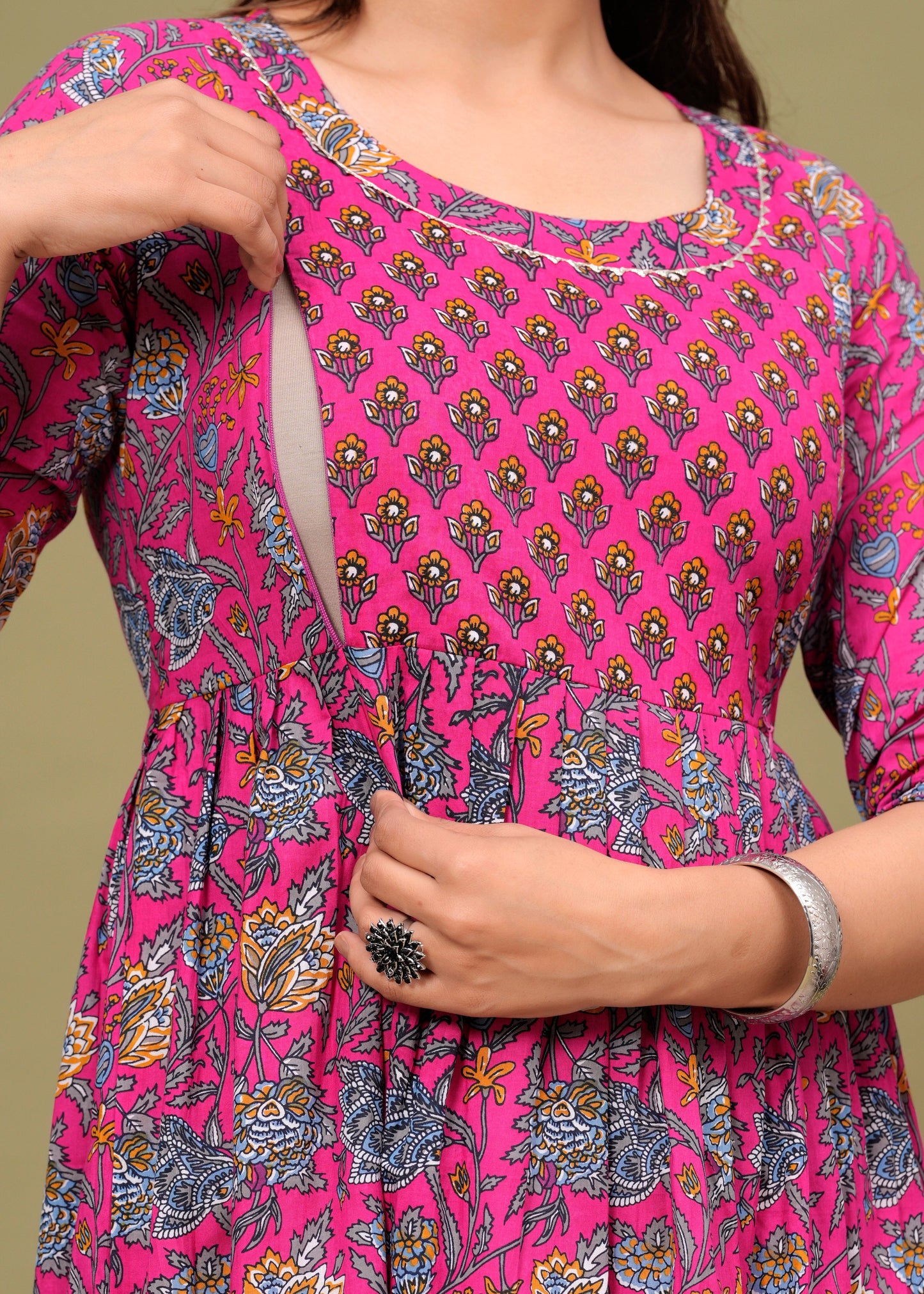 Women's Maternity Kurti for Feeding Zippers, Pre and Post Pregnancy & Nursing Or Mom