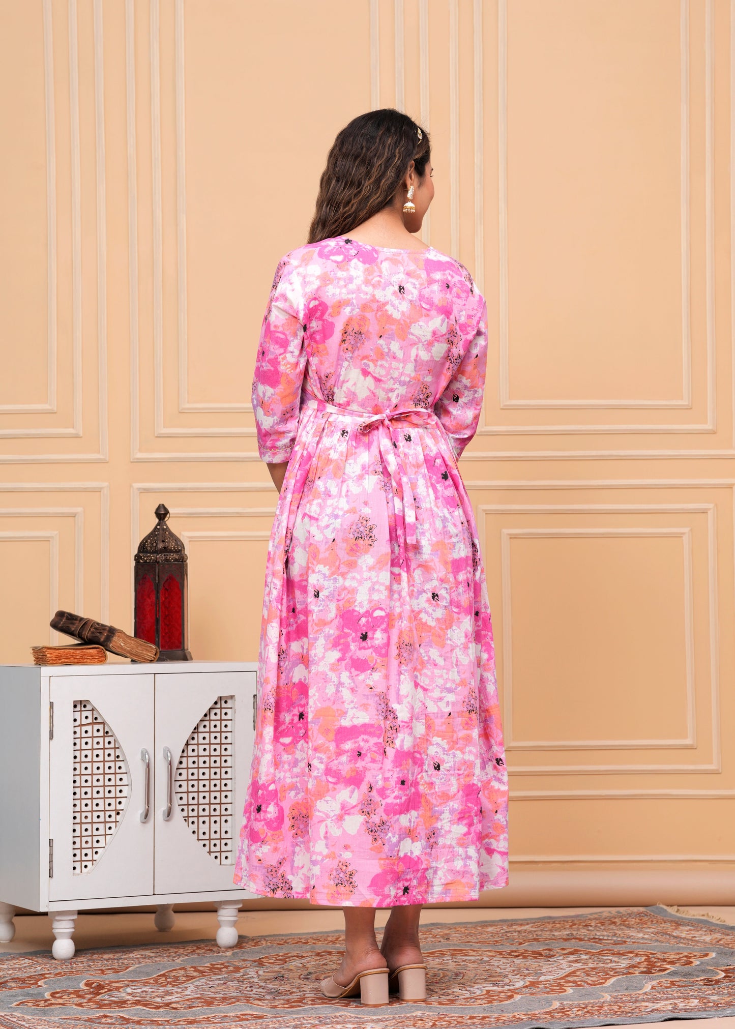 Women's Maternity Kurti for Feeding Zippers, Pre and Post Pregnancy & Nursing Or Mom | Pink Colour