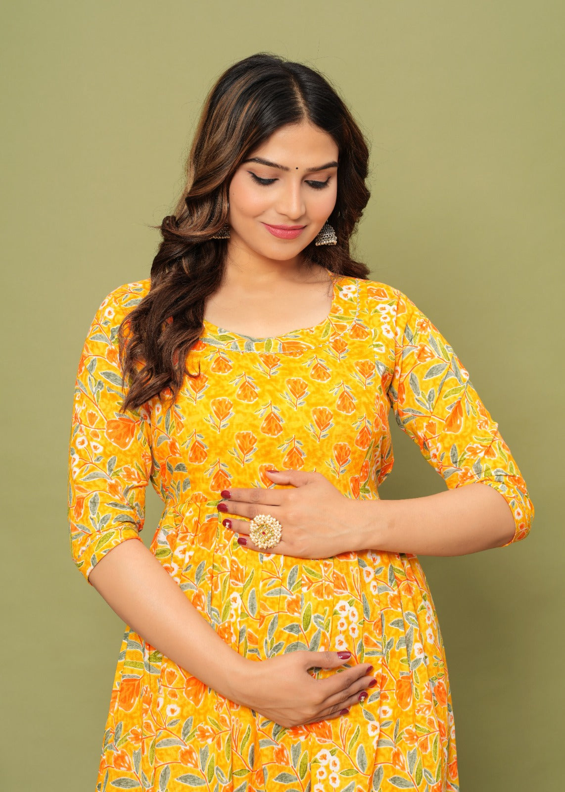 dress designs for pregnant ladies Gown Frock Style Kurti For Pregnancy Long Maternity Frock Designs Pregnancy Frock Design Maternity