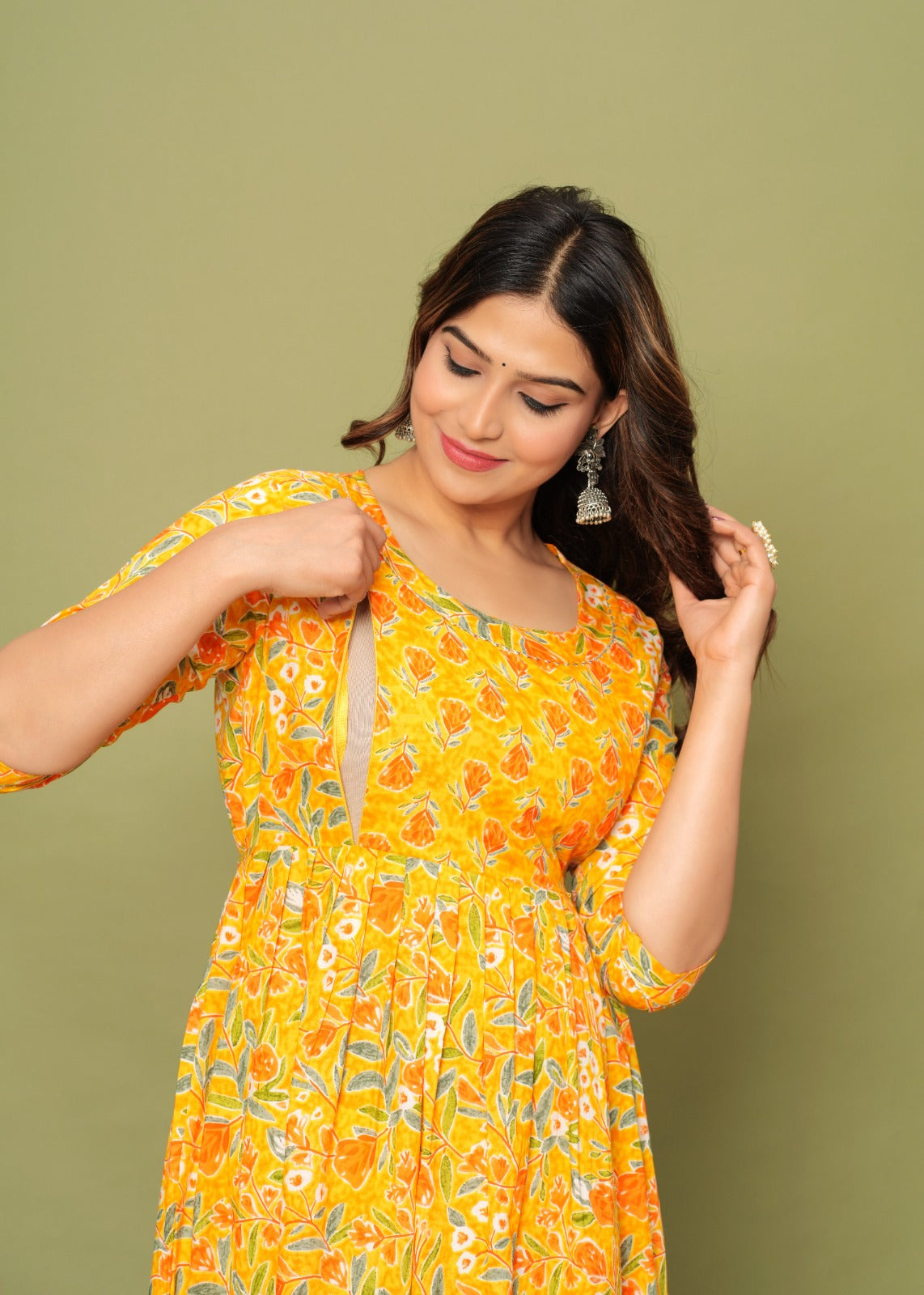 Women's Maternity Kurti for Feeding Zippers, Pre and Post Pregnancy & Nursing Or Mom