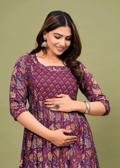 Women's Maternity Kurti for Feeding Zippers, Pre and Post Pregnancy & Nursing Or Mom