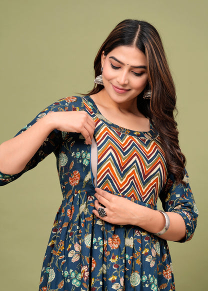 Women's Maternity Kurti for Feeding Zippers, Pre and Post Pregnancy & Nursing Or Mom