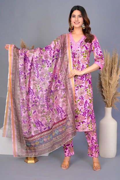 Cotton Suits with Kota Doriya Dupatta Sets