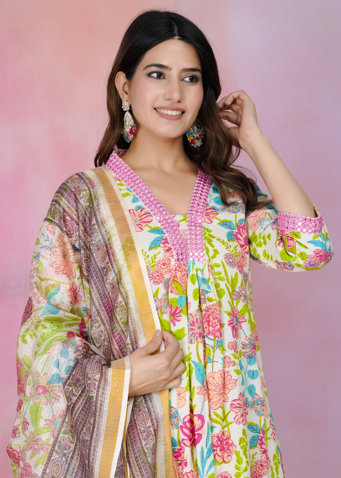 Cotton Suits with Kota Doriya Dupatta Sets