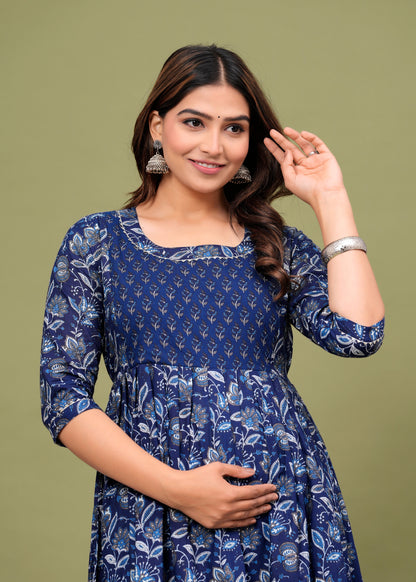 Women's Maternity Kurti for Feeding Zippers, Pre and Post Pregnancy & Nursing Or Mom