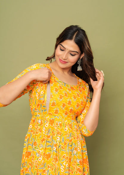 Women's Maternity Kurti for Feeding Zippers, Pre and Post Pregnancy & Nursing Or Mom