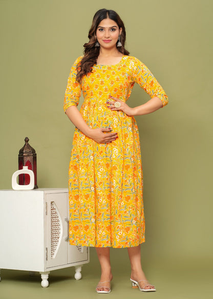 Women's Maternity Kurti for Feeding Zippers, Pre and Post Pregnancy & Nursing Or Mom