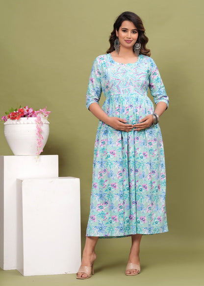 Women's Maternity Kurti for Feeding Zippers, Pre and Post Pregnancy & Nursing Or Mom