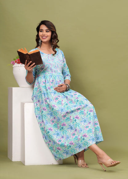 Women's Maternity Kurti for Feeding Zippers, Pre and Post Pregnancy & Nursing Or Mom