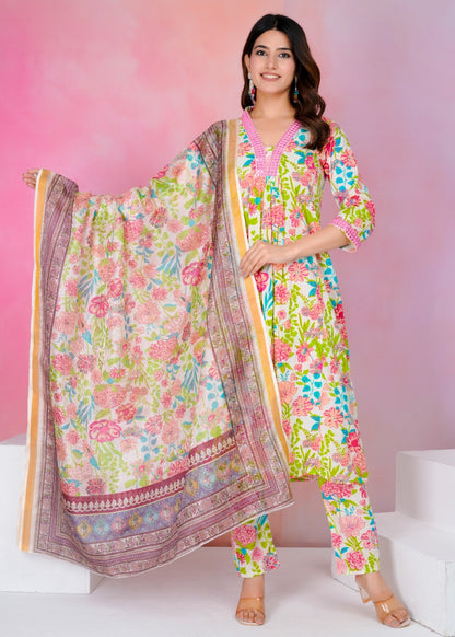 Cotton Suits with Kota Doriya Dupatta Sets